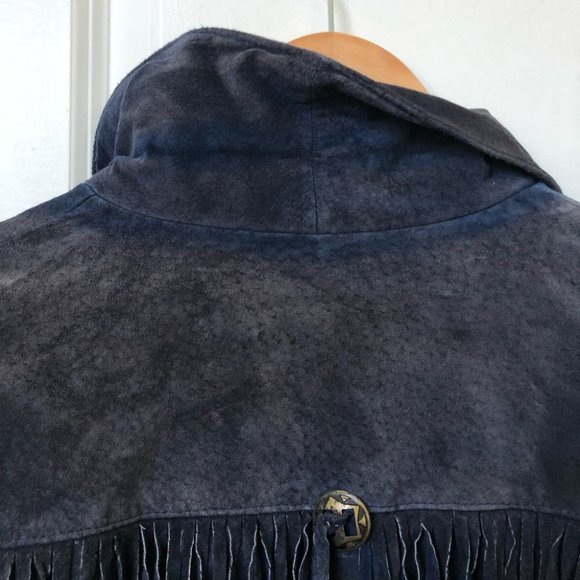 Vintage 80's Very Trendy Coloured Suede Southwestern Cropped Jacket - Picture 7 of 10